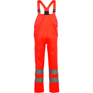 Planam Warnschutz Latzhose uni orange 102 uni orange - Produktbild ohne Model
