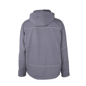 TMG Kult Worker Softshell winter jacket light grey - KW-230055_Winterjacke_mittelgrau_hinten_1920x1920