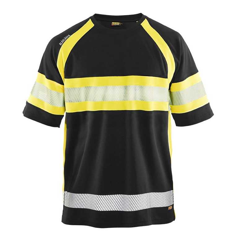 BLAKLADER 33371051 HI VIS T SHIRT Hi Vis Reflective Short Sleeve Work T-Shirt MEN - 100% Polyester