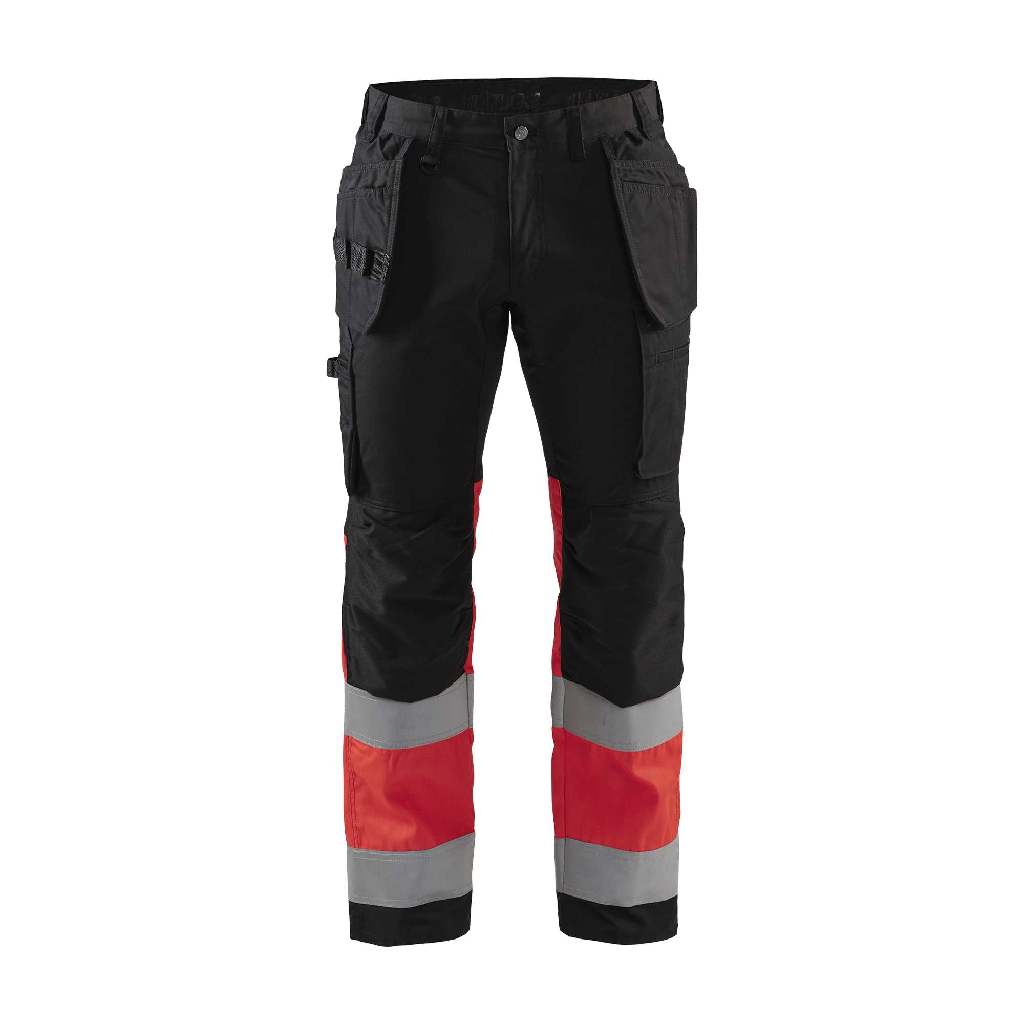 BLAKLADER 15581811 | Hi Vis trousers with stretch Hi Vis Reflective Work Trousers Men - stretch fabric