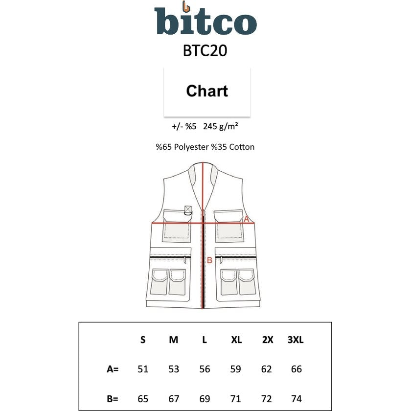 BITCO OHM Workvest - Water-Repellent Fabric - Tool Pockets - Soft-Touch Lining - Image 2