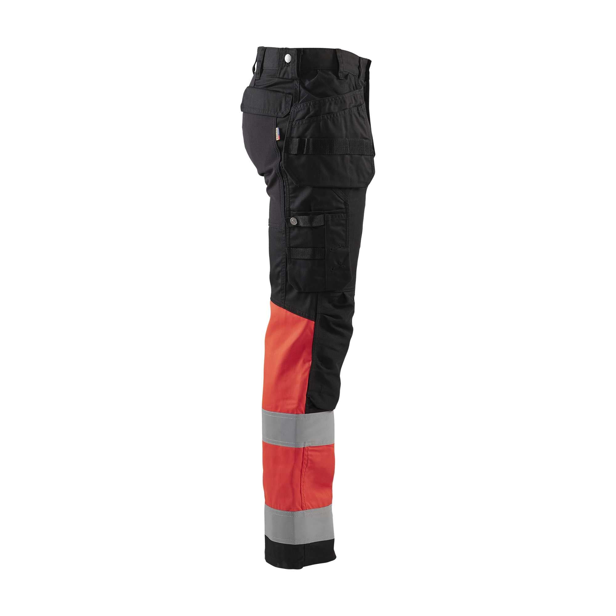 BLAKLADER 15581811 | Hi Vis trousers with stretch Hi Vis Reflective Work Trousers Men - stretch fabric