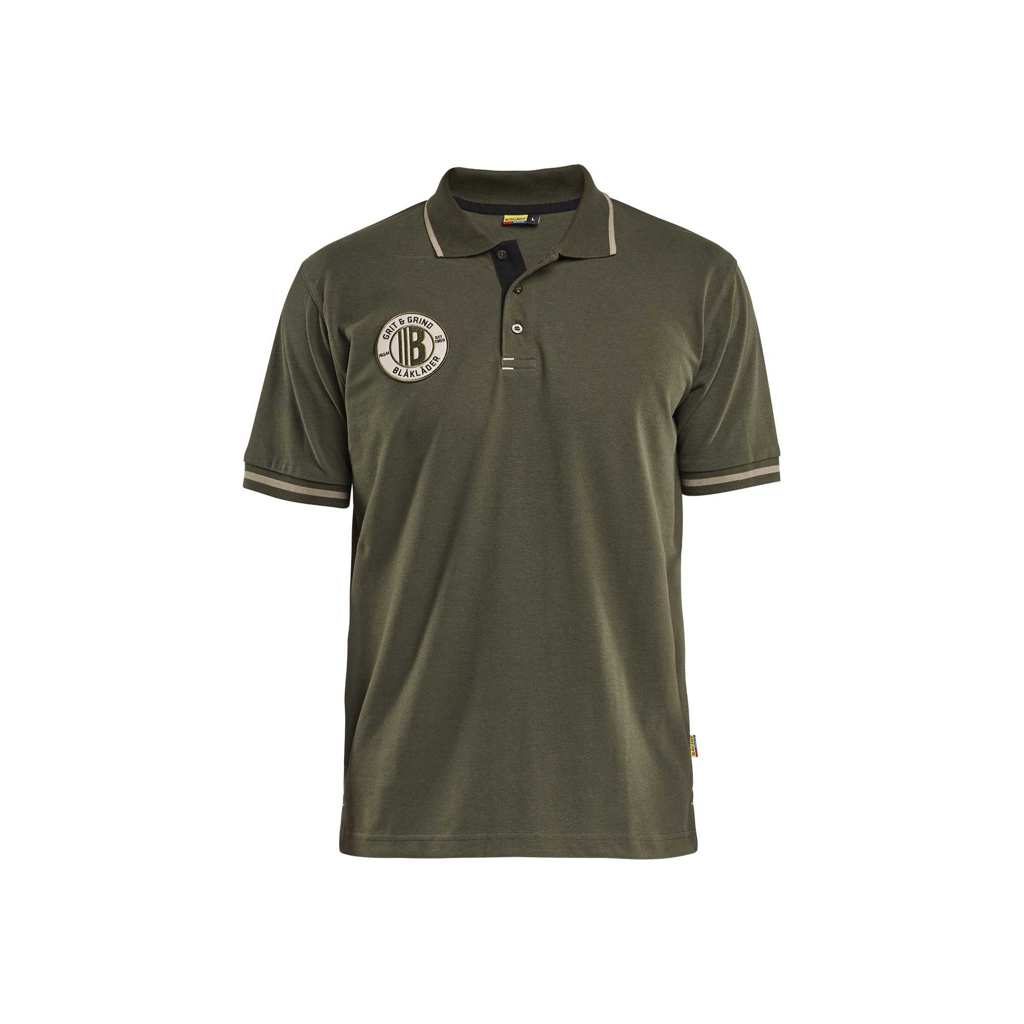 BLAKLADER 94021050 Polo Shirt Grit and Grind Short Sleeve Work Polo MEN - 60% Cotton 40% Polyester