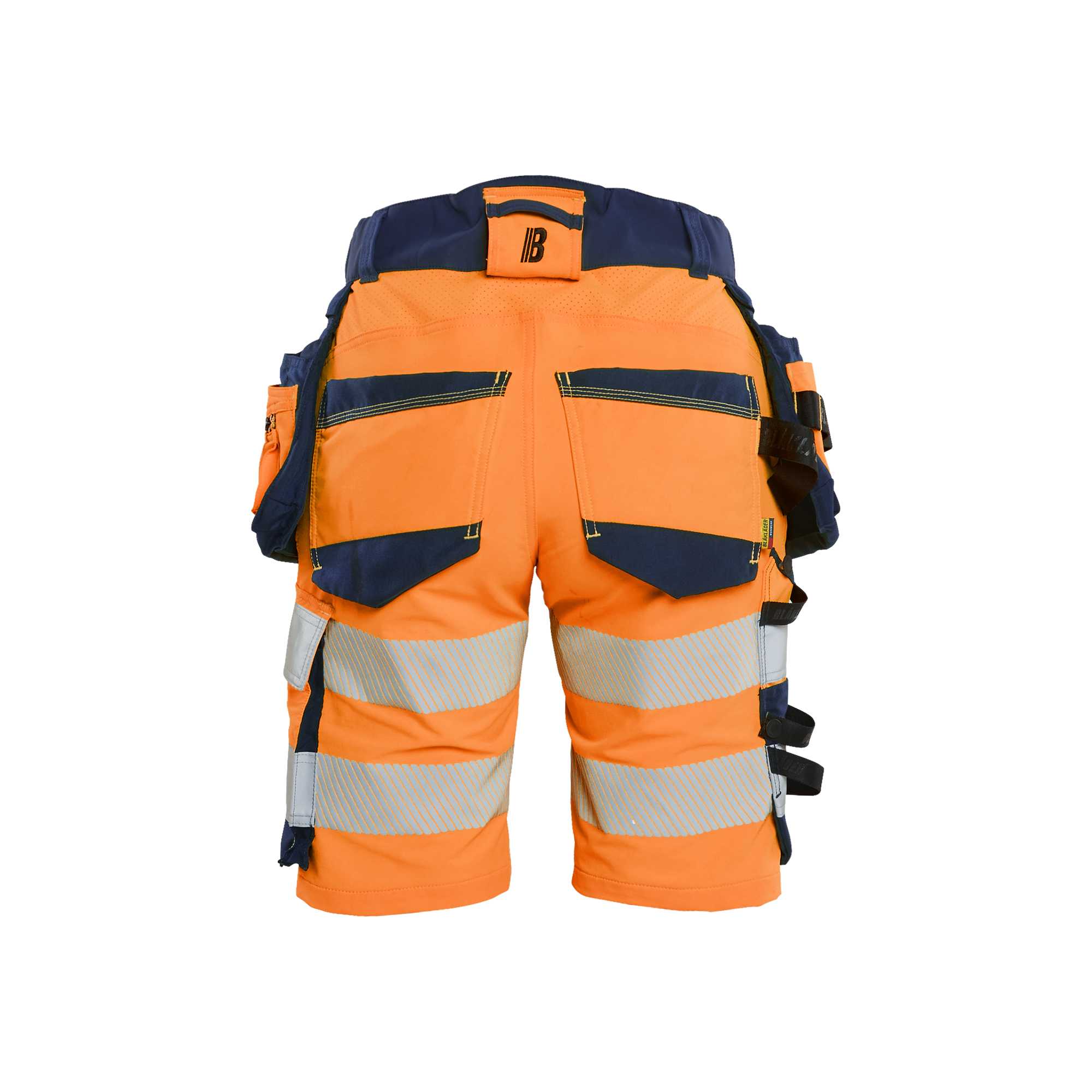 BLAKLADER 70201648 | Women's Hi Vis shorts 4 way stretch Hi Vis Reflective Work Shorts Women - Double Weave