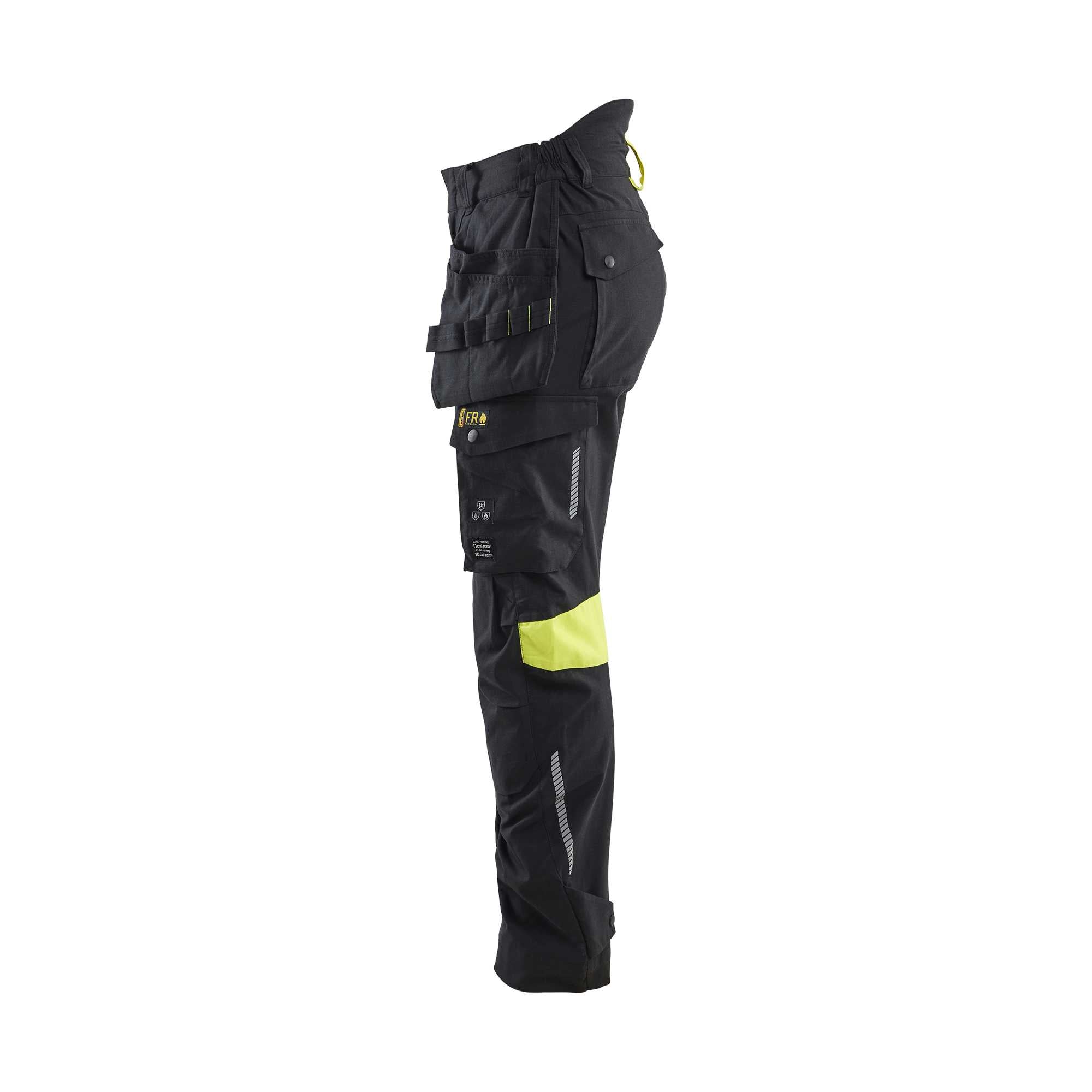BLAKLADER 71081512 | Women's Craftsman Inherent Trousers Hi Vis Reflective Work Trousers Women - Ripstop Fabric