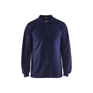 BLAKLADER 33741726 Flame resistant long sleeved polo Long Sleeve Work Polo MEN - Flame Retardant