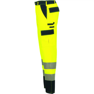Planam Warnschutz Bundhose gelb/marine 102 gelb/marine - Produktbild ohne Model
