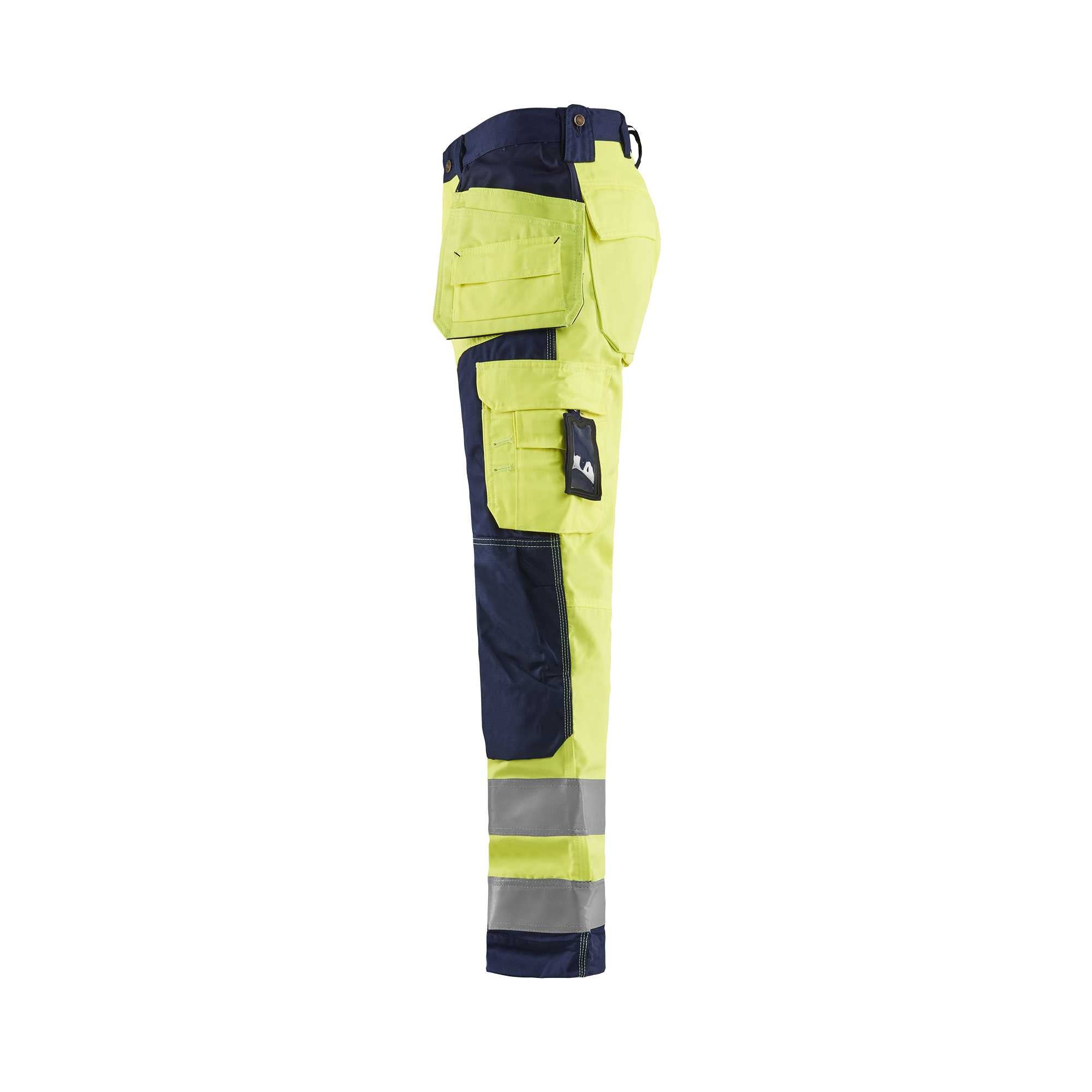 BLAKLADER 15681811 | Hi Vis craftsman trousers Hi Vis Reflective Work Trousers Men - Twill Fabric