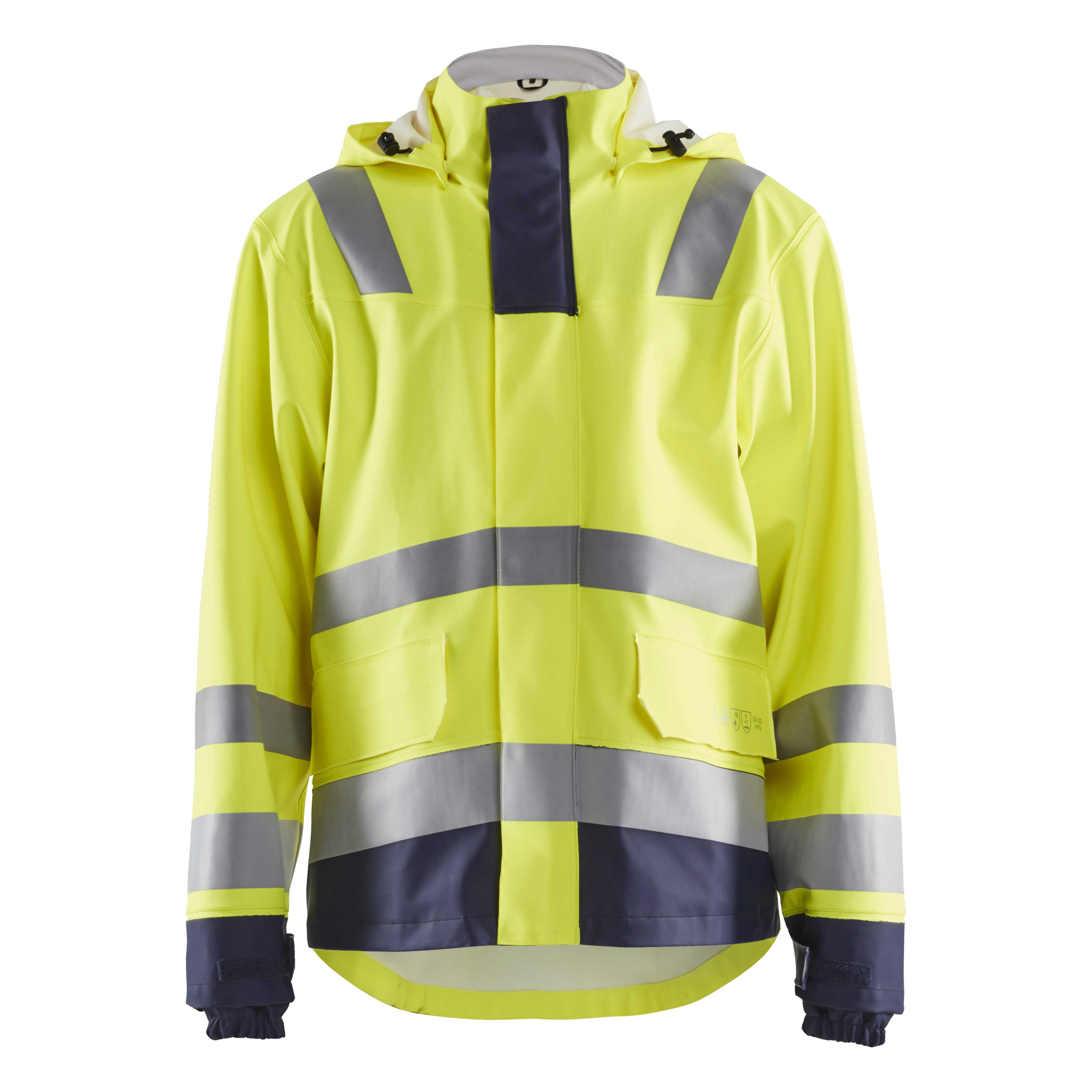 BLAKLADER 43132022 Multinorm raincoat Level 2 Hi Vis Reflective Rain Jacket MEN - Water Repellent