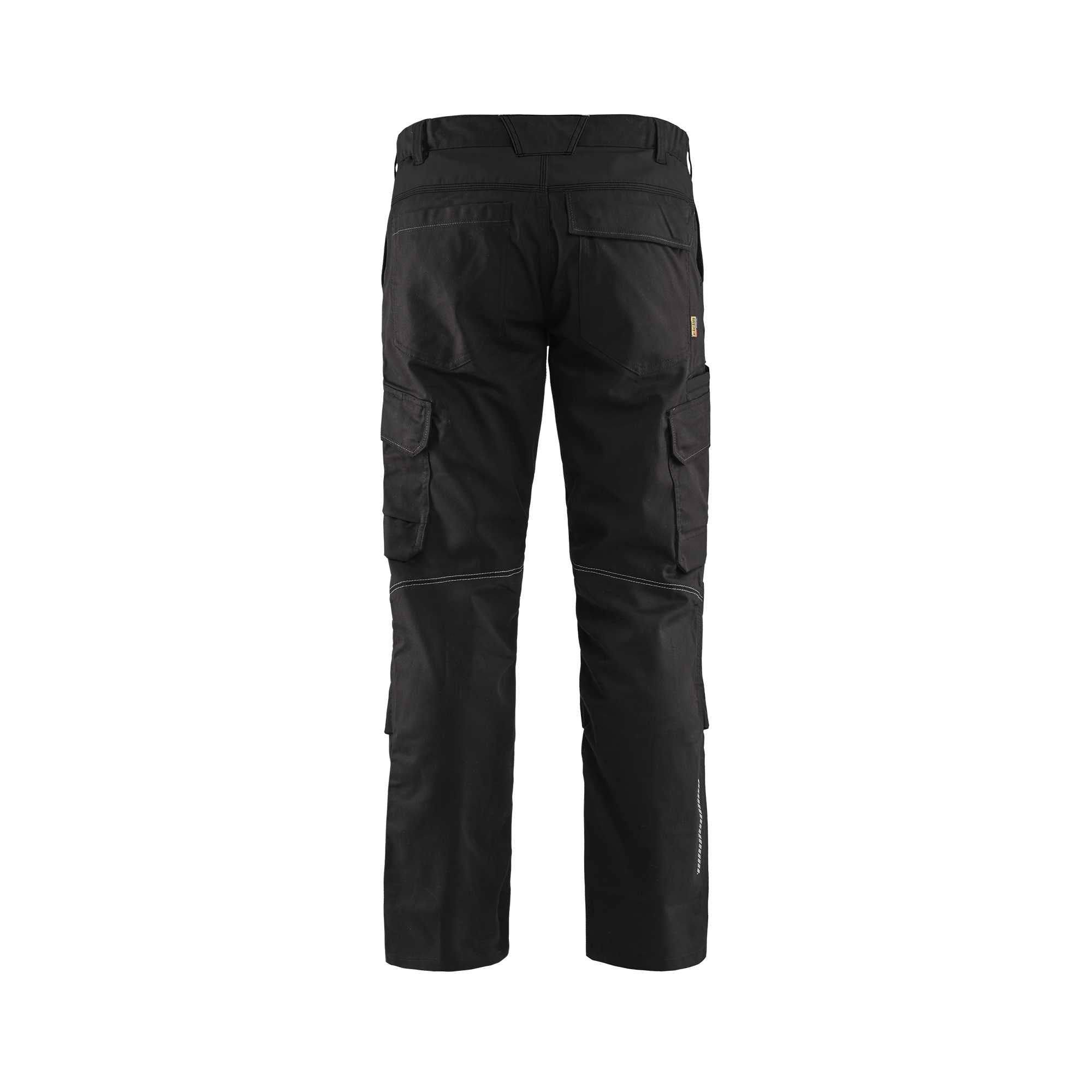 BLAKLADER 14481832 | Industry trousers stretch with knee pad pockets Hi Vis Reflective Work Trousers Men - twill fabric