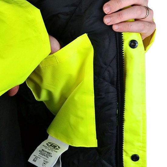 SUPER ESSENTIAL JACKET - Class 3 - Hi-Vis Reflective Bands - Quilted Padding - Image 12