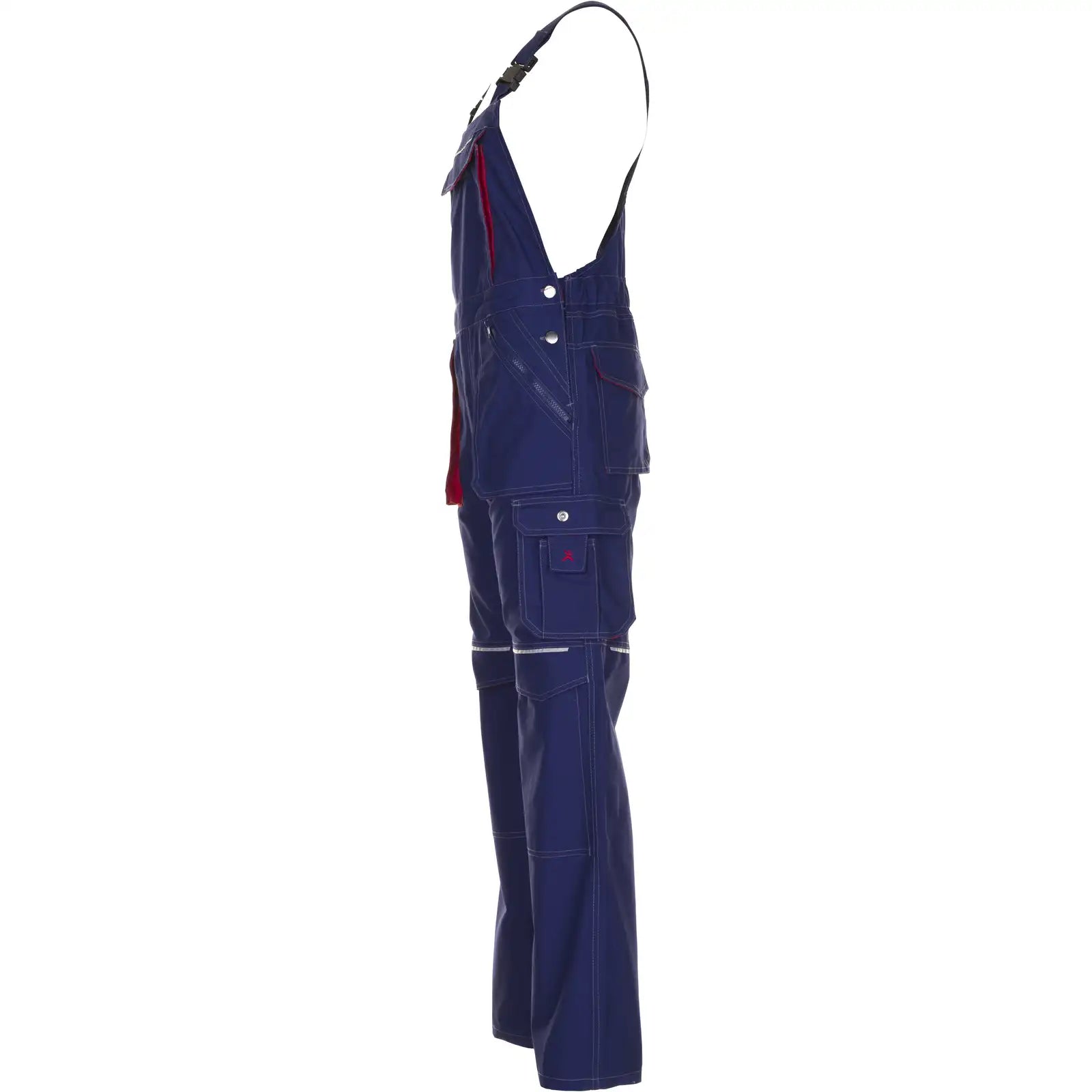 Planam Basalt Latzhose marine/rot 102 marine/rot - Produktbild ohne Model