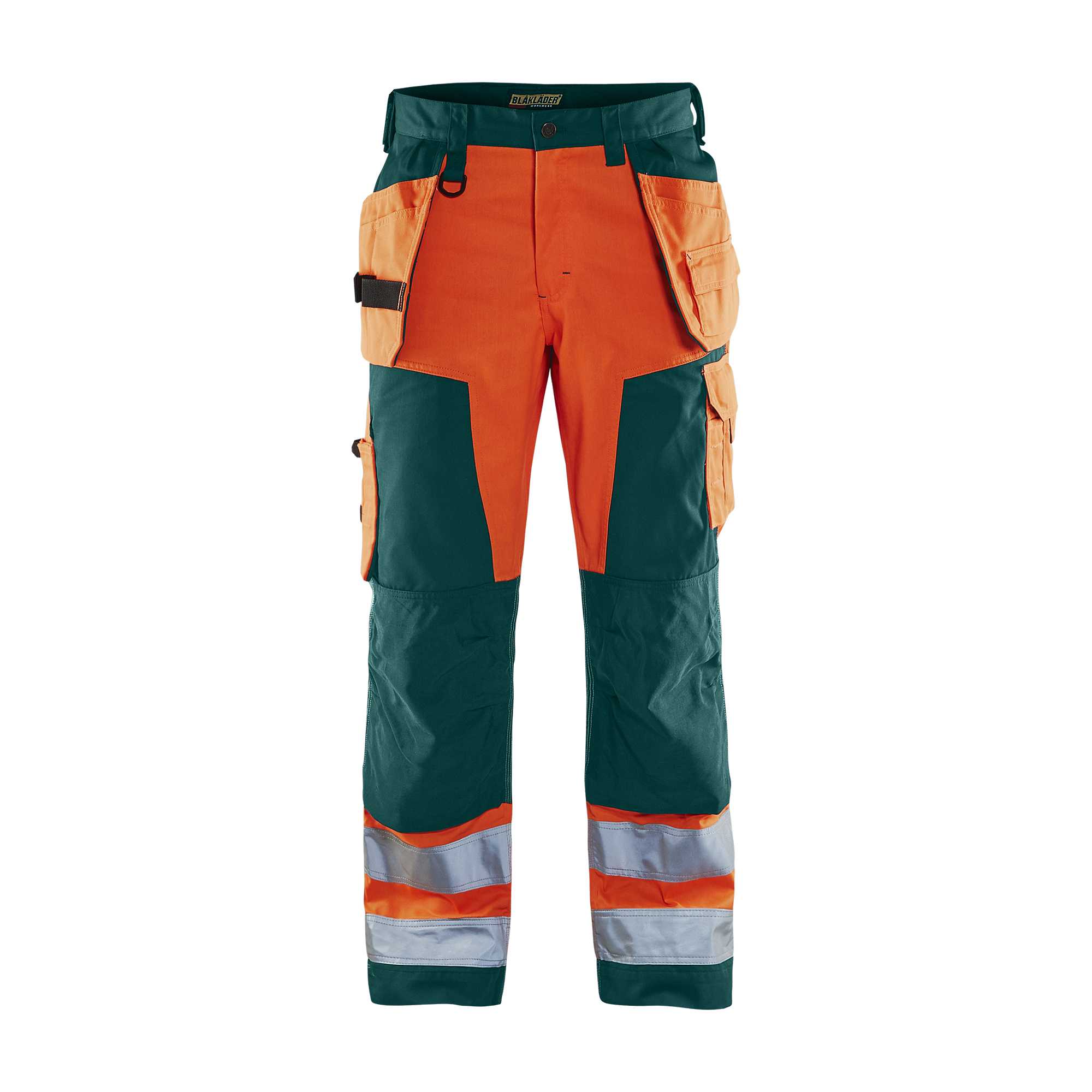 BLAKLADER 15681811 | Hi Vis craftsman trousers Hi Vis Reflective Work Trousers Men - Twill Fabric