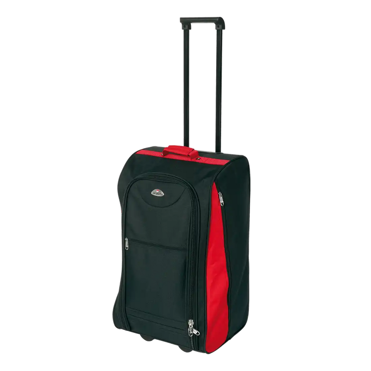 PACIFIC TROLLEY Bag - Semi-Rigid - Retractable Telescopic Handle - Two-Way Zipper Closure