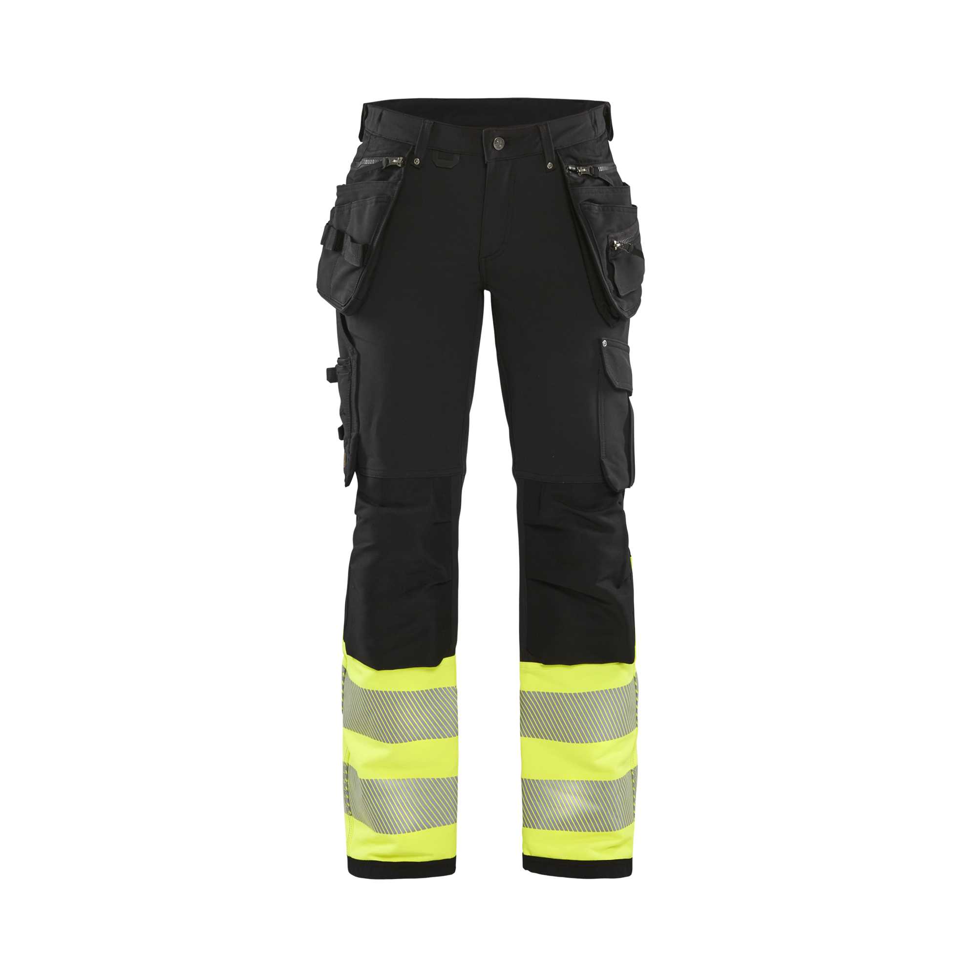 BLAKLADER 71931642 | Women's hi vis trouser with 4 way stretch Hi Vis Reflective Work Trousers Women - Water Repellent