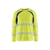 BLAKLADER 35991013 Hi Vis UV Protected Long Sleeved T Shirt Hi Vis Reflective Long Sleeve Work T-Shirt MEN - 100% Polyester