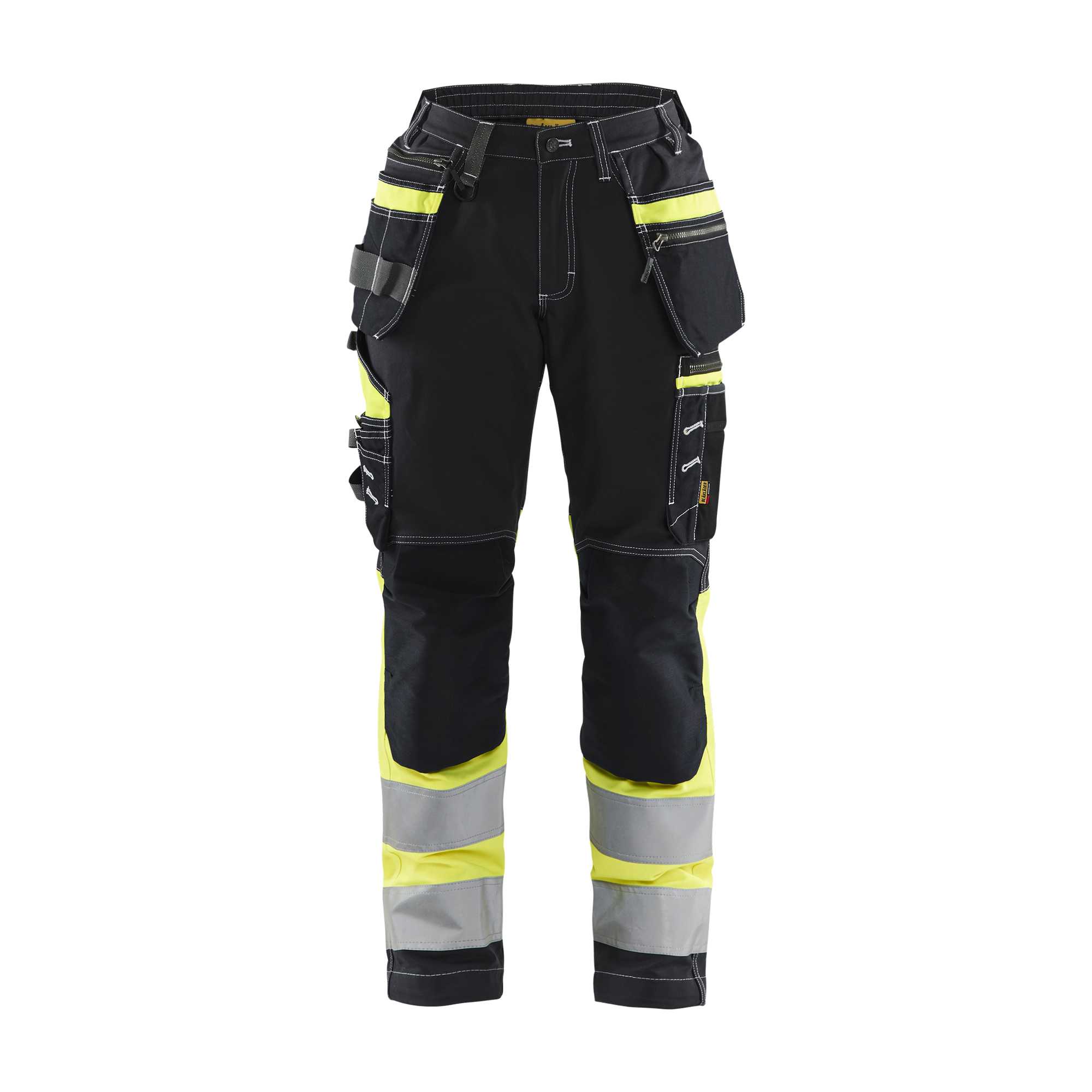 BLAKLADER 71961370 | Women's Hi vis Trousers with Stretch Hi Vis Reflective Work Trousers Women - 100% Cotton