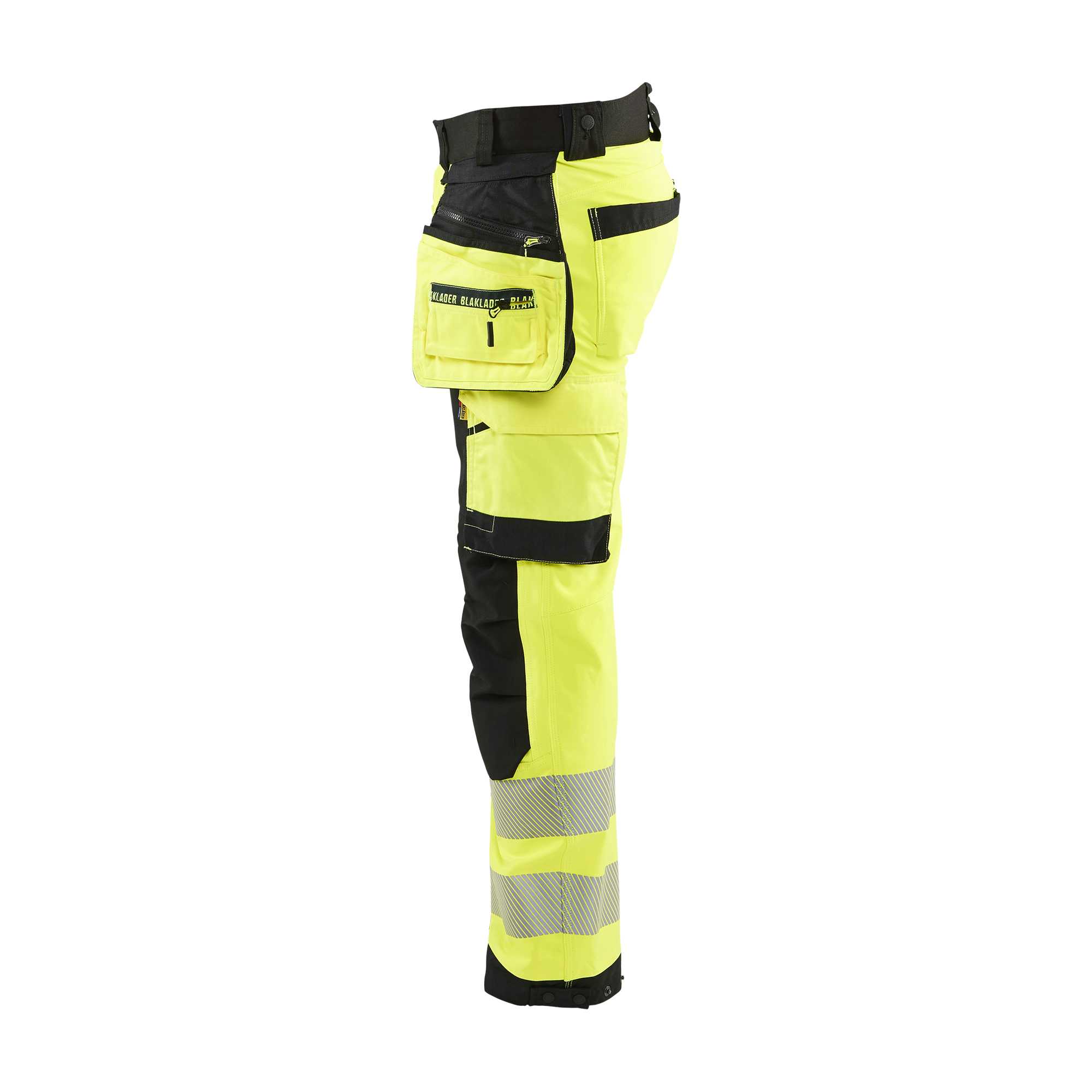 BLAKLADER 18202513 | Hi vis Softshell Trousers Hi Vis Reflective Work Trousers Men - Waterproof