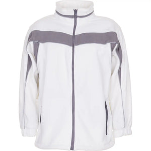 Planam Plaline Fleecejacke reinweiß/zink XS reinweiß/zink - Vorschaubild