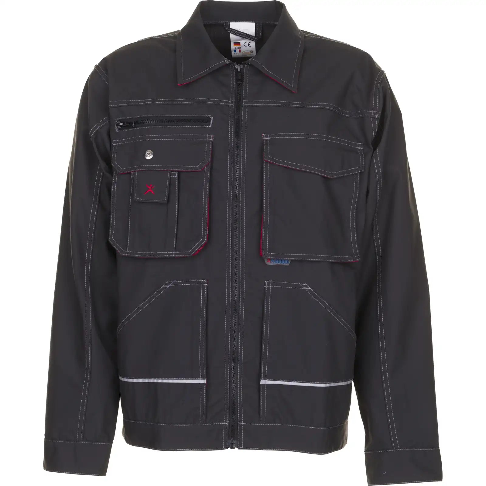 Planam Basalt Bundjacke anthrazit/rot 102 anthrazit/rot - Vorschaubild