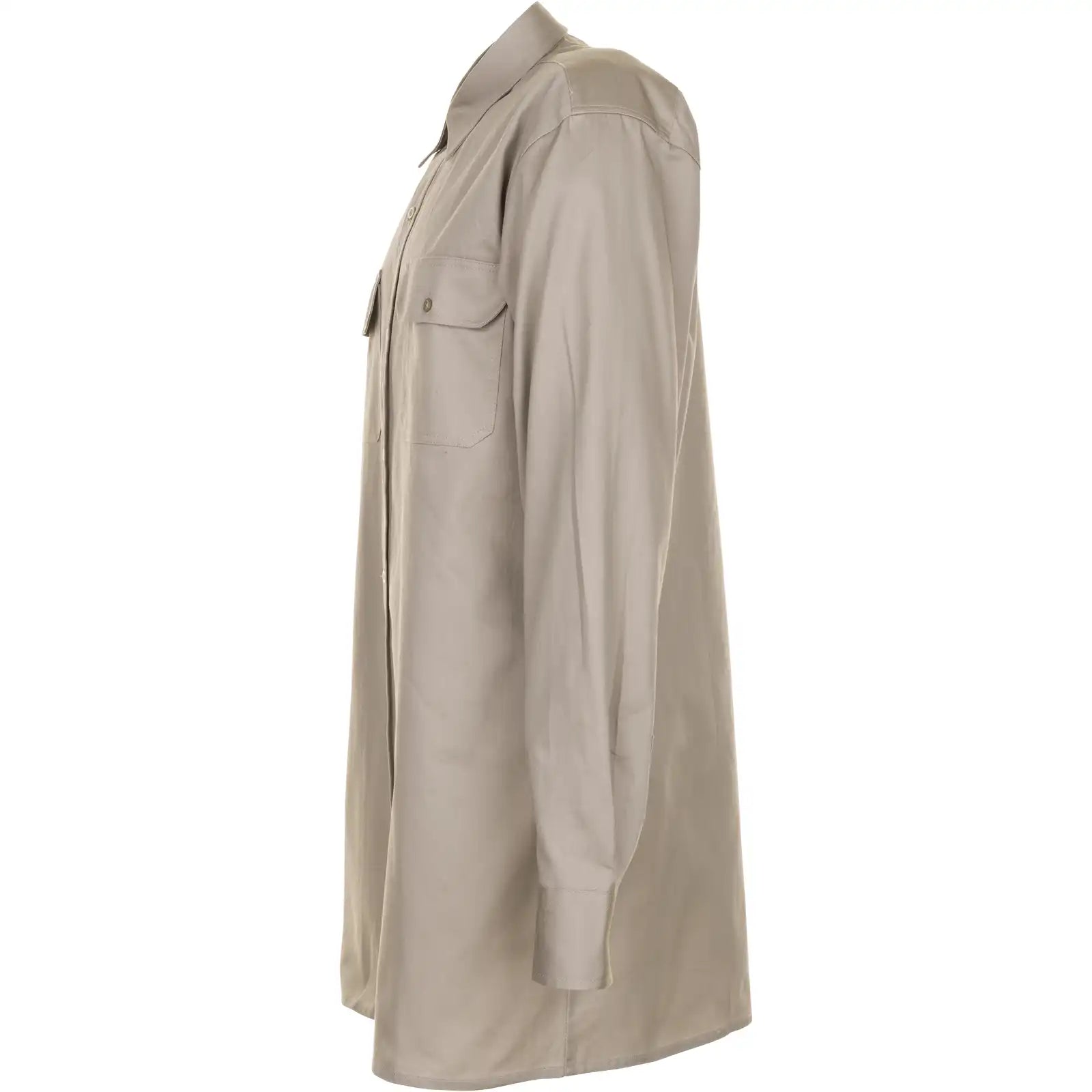 Planam Hemden Köperhemd Langarm khaki 37/38 khaki - Produktbild ohne Model