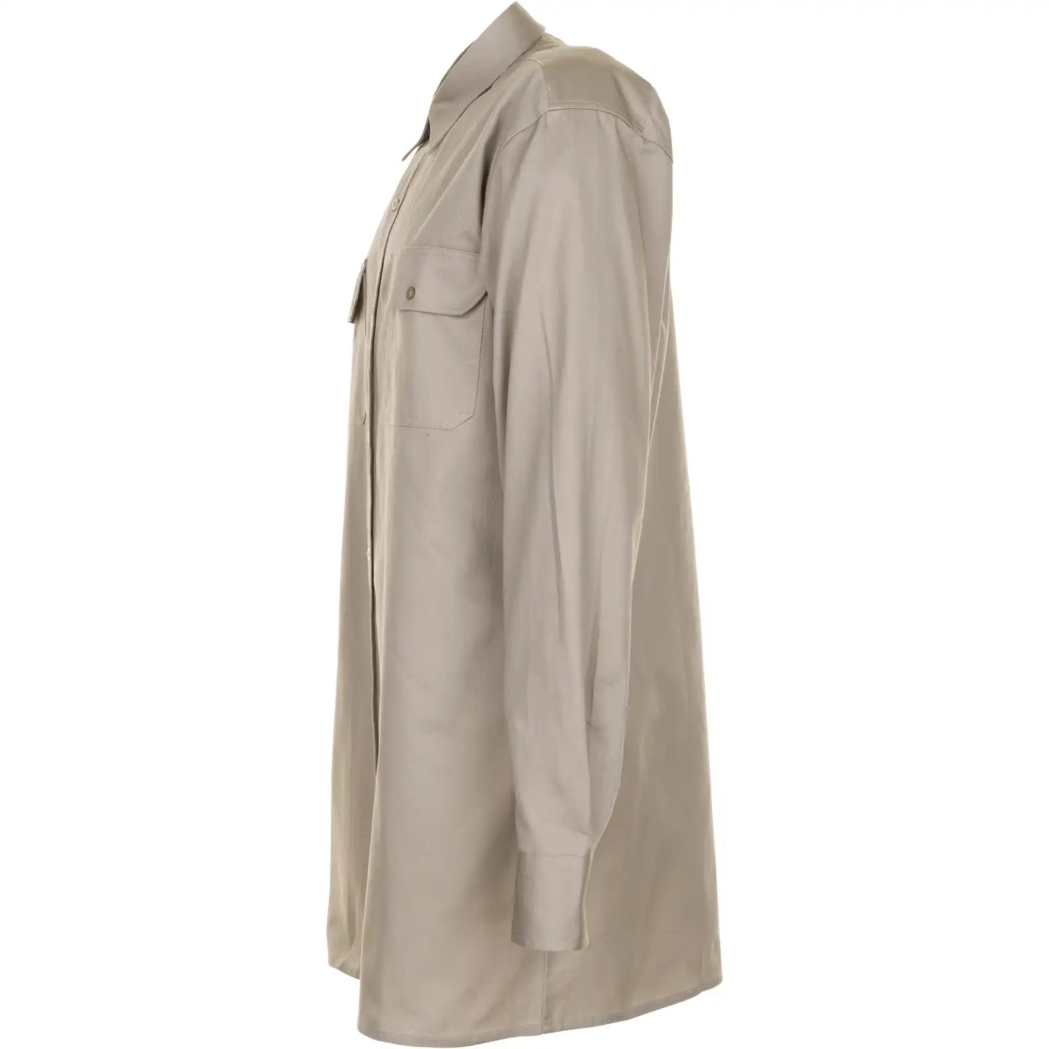 Planam Hemden Köperhemd Langarm khaki 37/38 khaki - Produktbild ohne Model