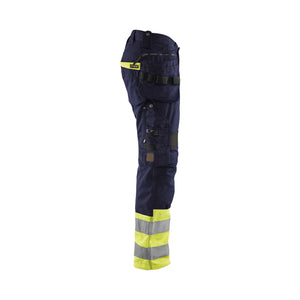 BLAKLADER 19941330 | Pantaloni alta visibilità con tessuto elasticizzato Pantaloni da lavoro riflettenti alta visibilità uomo - Tessuto Ripstop