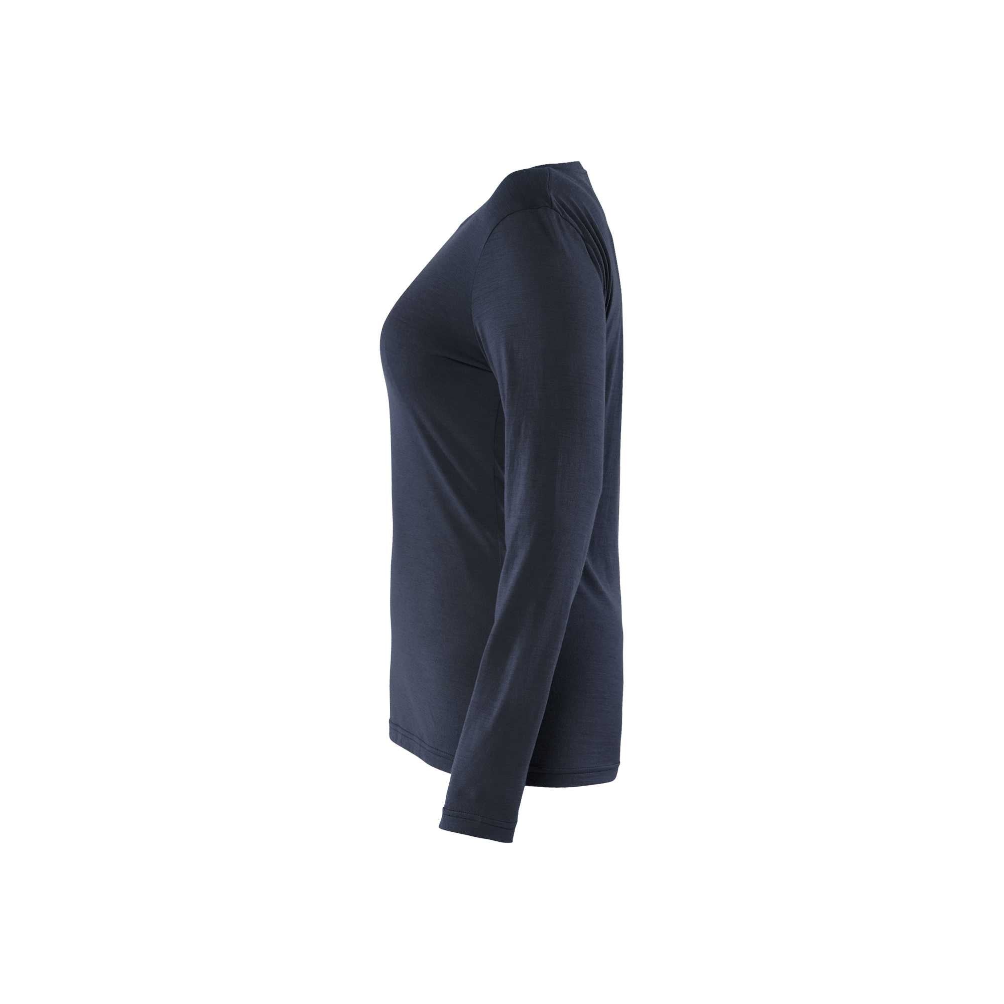 BLAKLADER 35391743 Women's Long Sleeved Merino Wool T Shirt Long Sleeve Work T-Shirt WOMEN - 85% Merino Wool