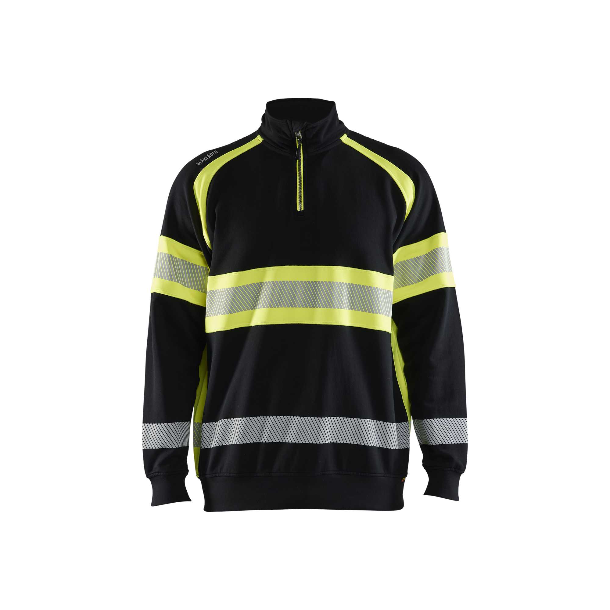 BLAKLADER 35531158 Hi Vis Sweater Hi Vis Reflective Half-zip Work Sweatshirt MEN - 100% Cotton