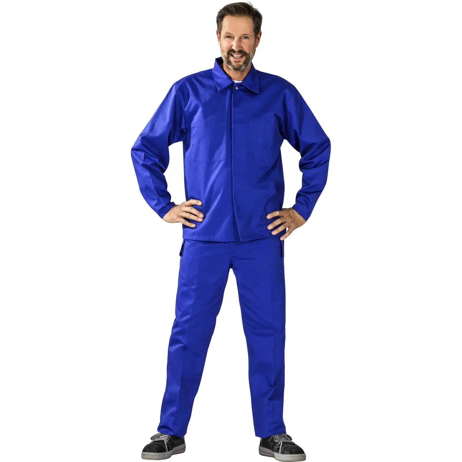 Planam Food Herren Jacke kornblumenblau 102 kornblumenblau - Produktbild mit Model