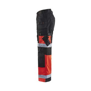 BLAKLADER 15081860 Hi Vis trousers X1500 Hi Vis Reflective Work Trousers Men - Twill Fabric