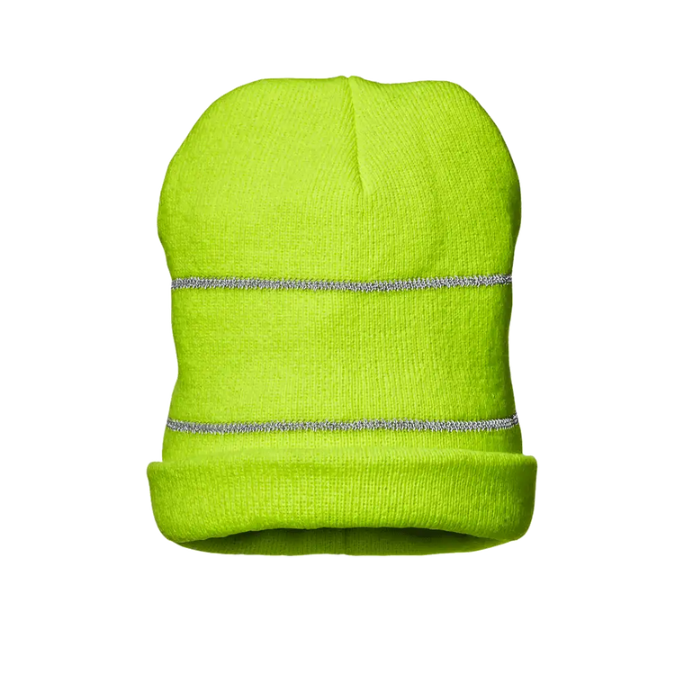 HI-VIS BEANIE - Hi-Vis - 100% Acrylic Yarn - Pack of 12 Pieces