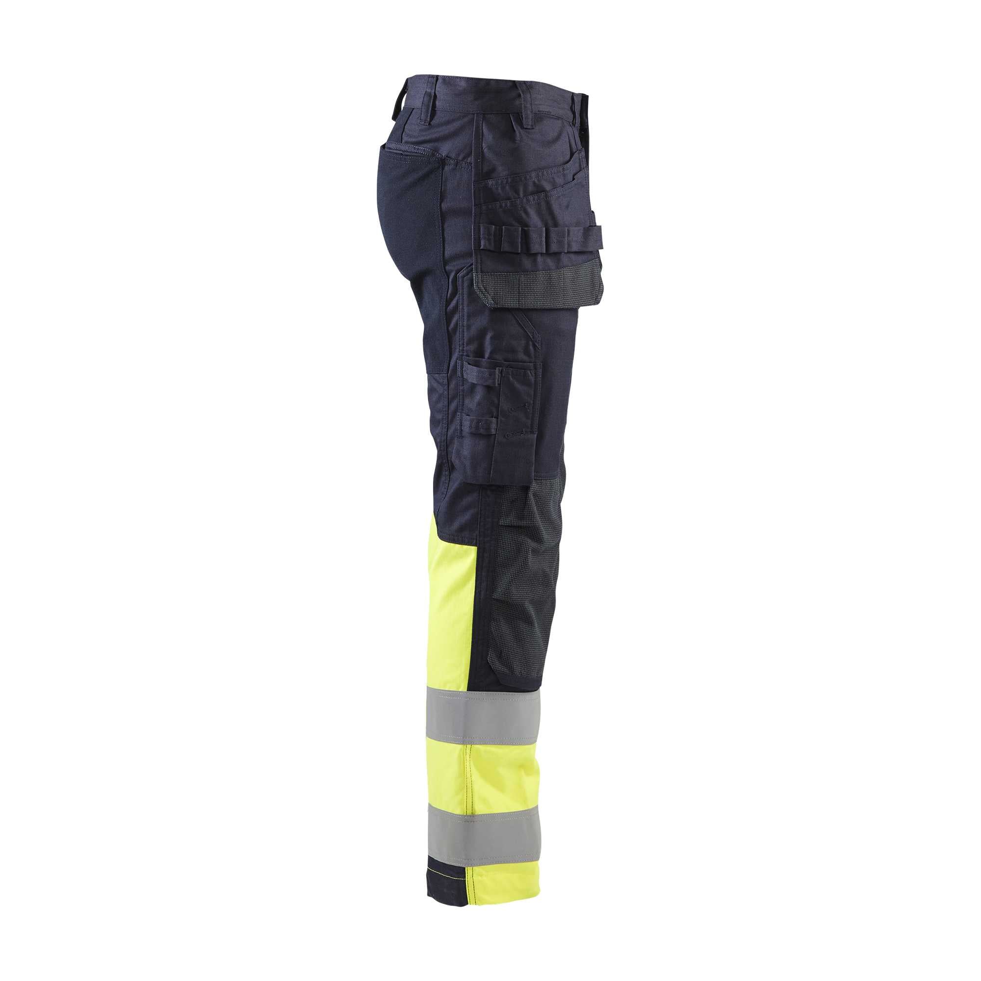 BLAKLADER 14871512 Multinorm Inherent trousers with stretch Hi Vis Reflective Work Trousers Men - Ripstop Fabric