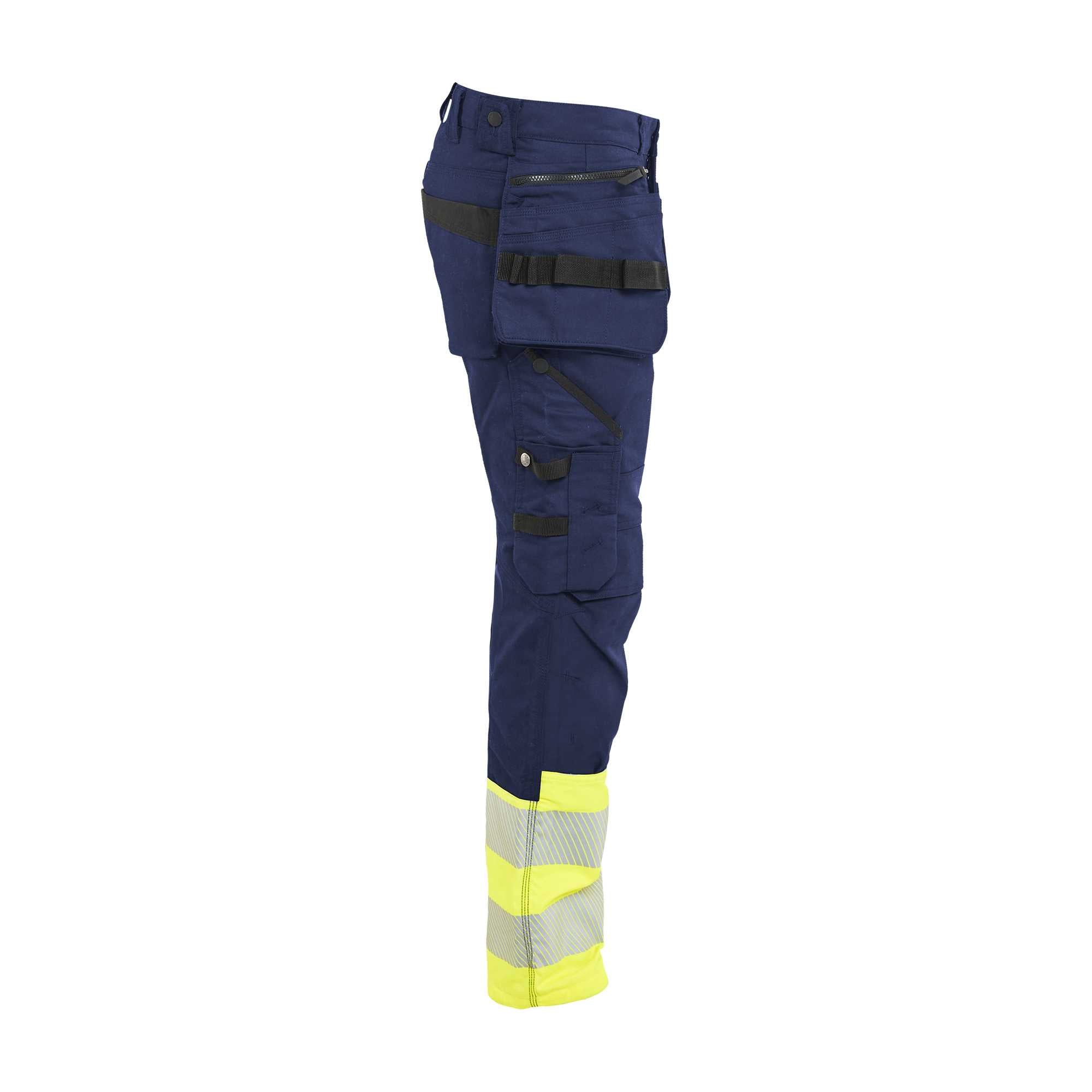 BLAKLADER 11301149 | Hi vis Trousers Stretch Hi Vis Reflective Work Trousers Men - Cordura Denim
