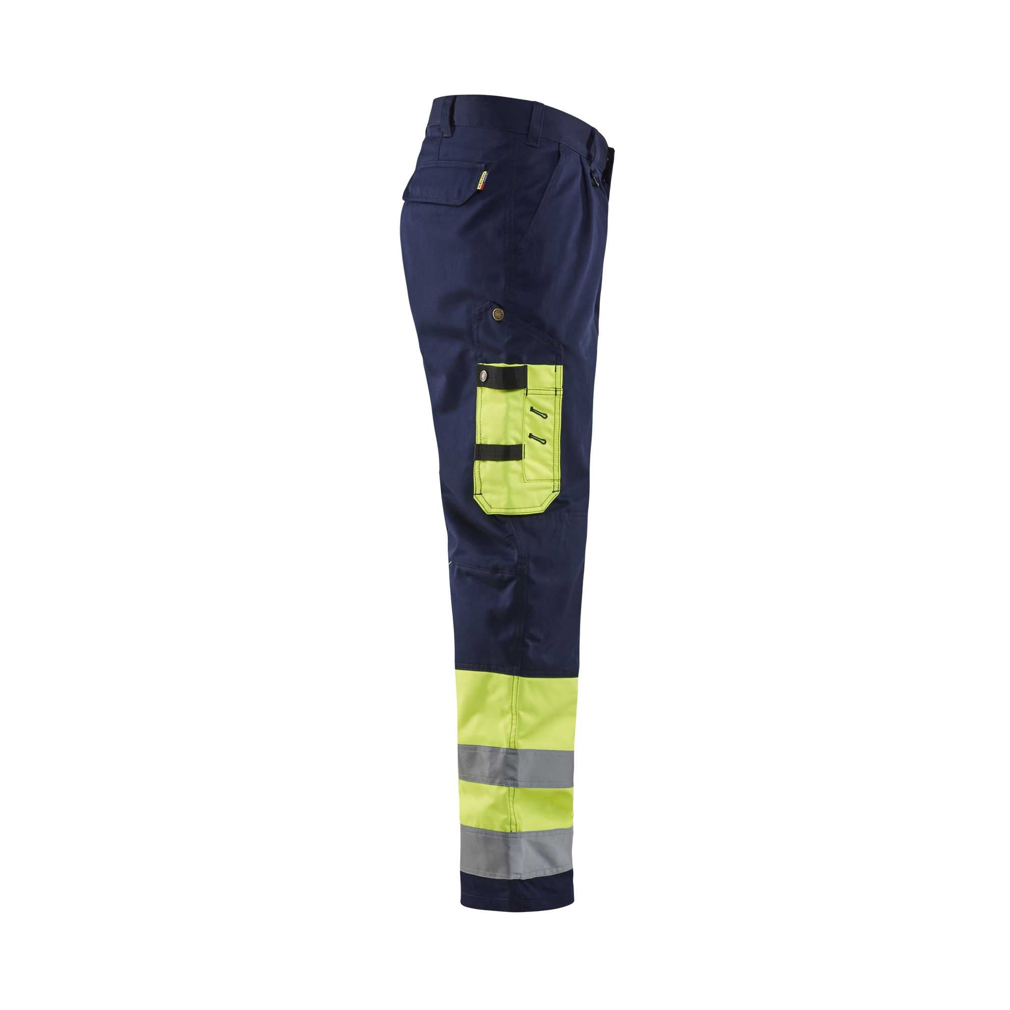 BLAKLADER 15841860 | Hi Vis Trousers Hi Vis Reflective Work Trousers Men - Twill Fabric