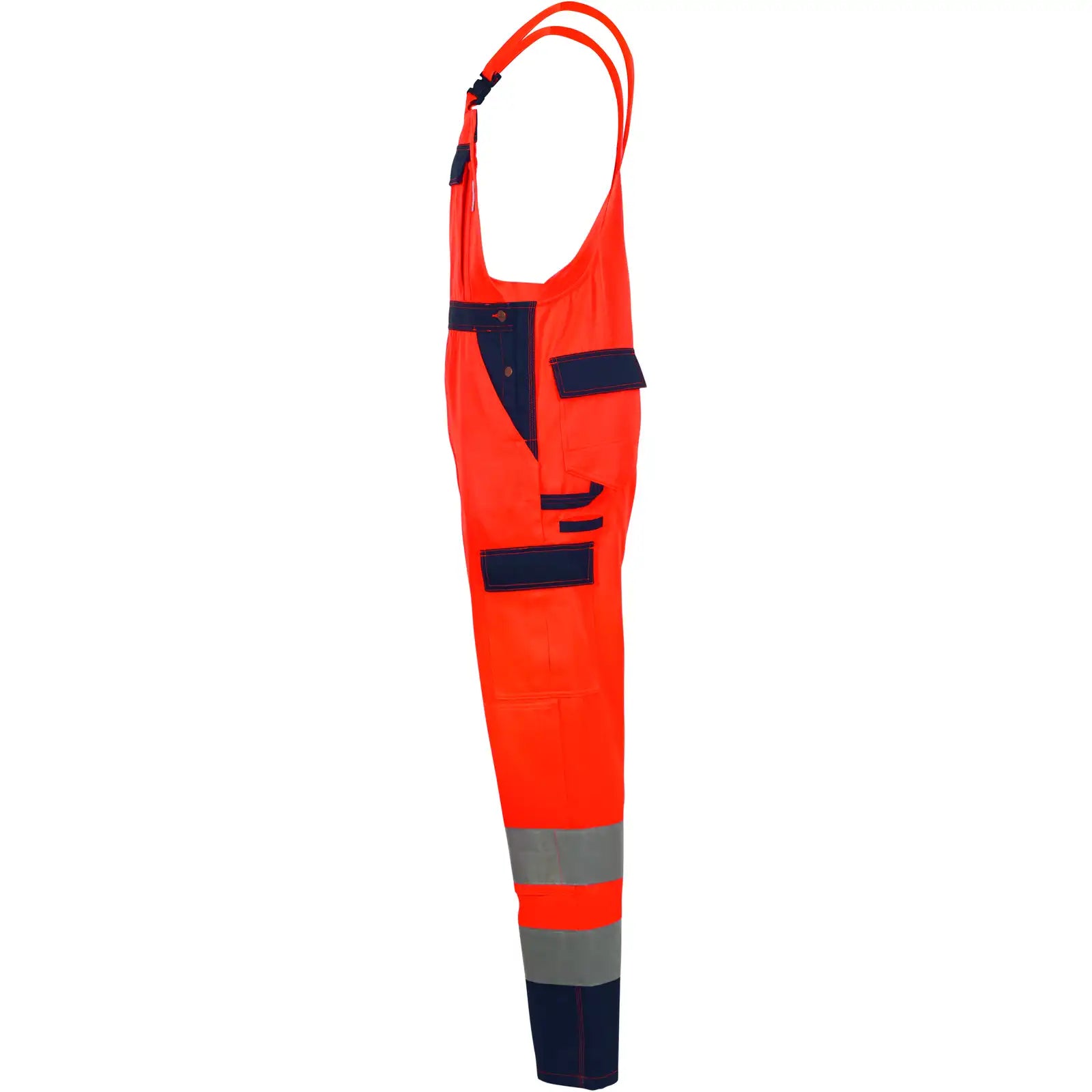 Planam Warnschutz Latzhose gelb/marine 102 gelb/marine - Produktbild ohne Model