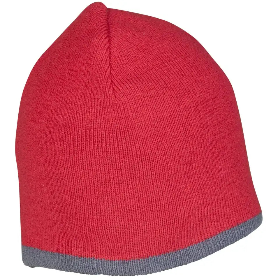 Planam Zubehör Strickmütze 2-farbig rot/schiefer Universalgröße rot/schiefer - Produktbild ohne Model