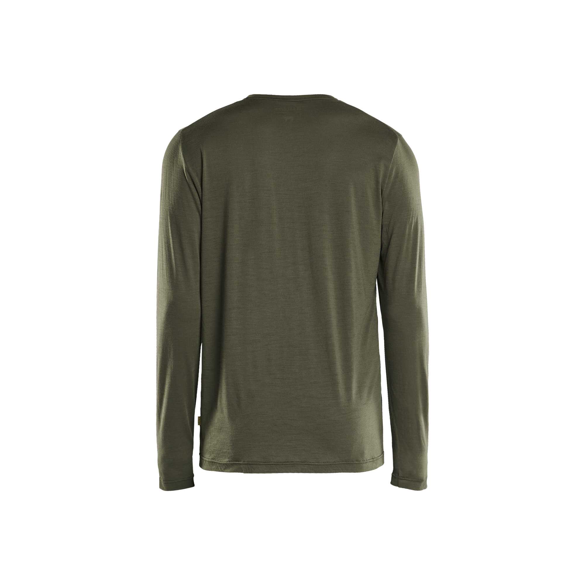 BLAKLADER 35381743 Long sleeved Merino Wool T shirt Long Sleeve Work T-Shirt MEN - 85% Merino Wool