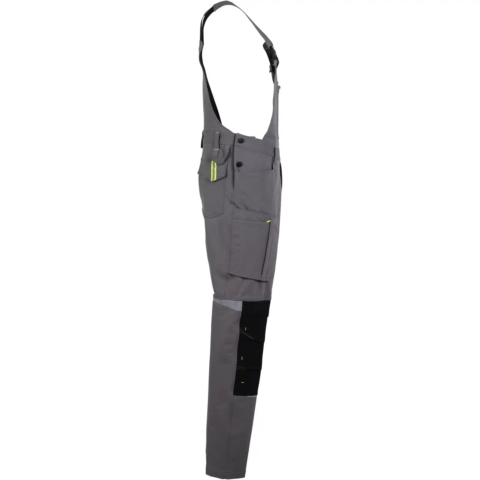 Planam rECOline Latzhose zink/schwarz      102 zink/schwarz - Produktbild ohne Model