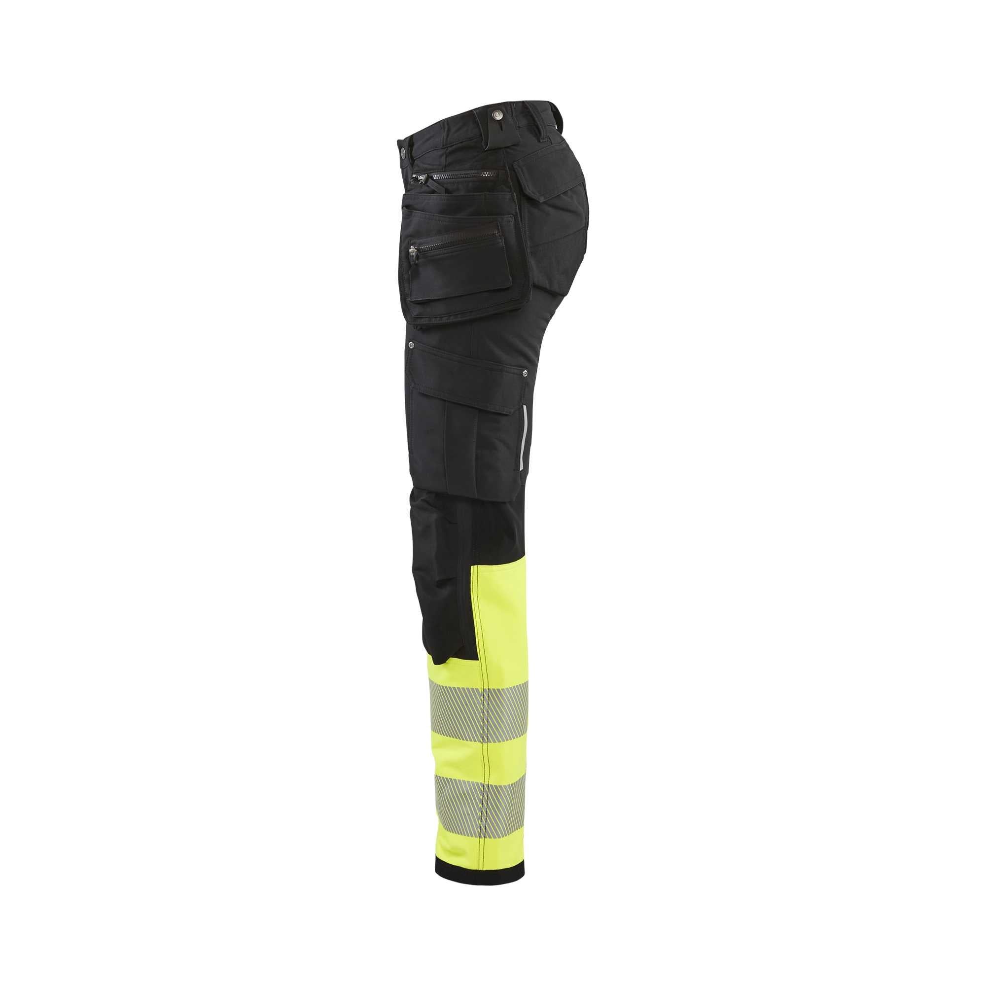 BLAKLADER 71931642 | Women's hi vis trouser with 4 way stretch Hi Vis Reflective Work Trousers Women - Water Repellent