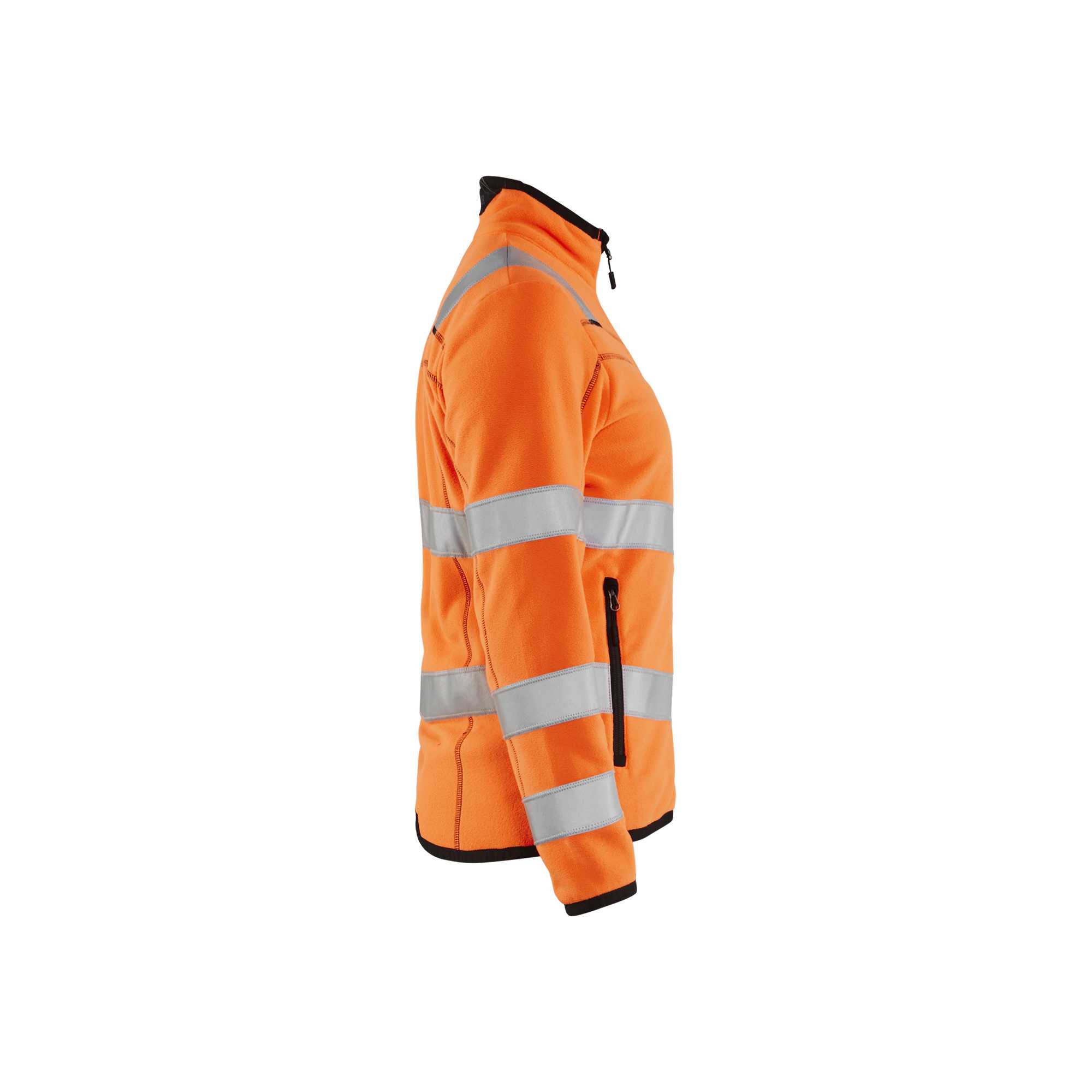 BLAKLADER 49661010 Women's Hi Vis microfleece jacket Hi Vis Reflective Work Jacket WOMEN - Antipilling Fleece
