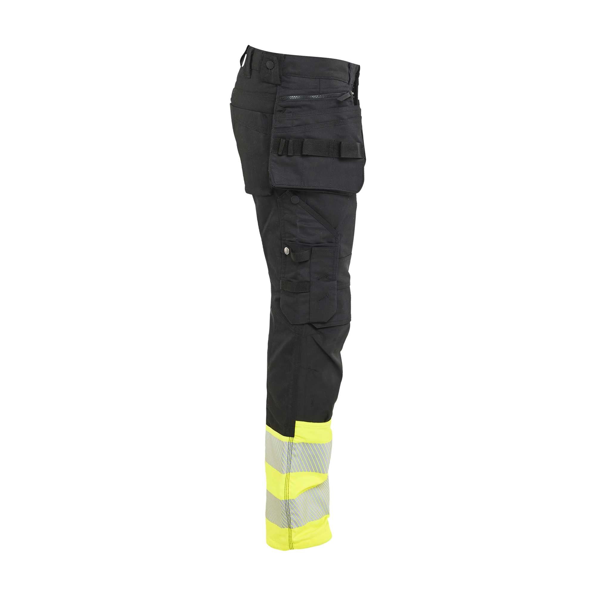 BLAKLADER 11301149 | Hi vis Trousers Stretch Hi Vis Reflective Work Trousers Men - Cordura Denim