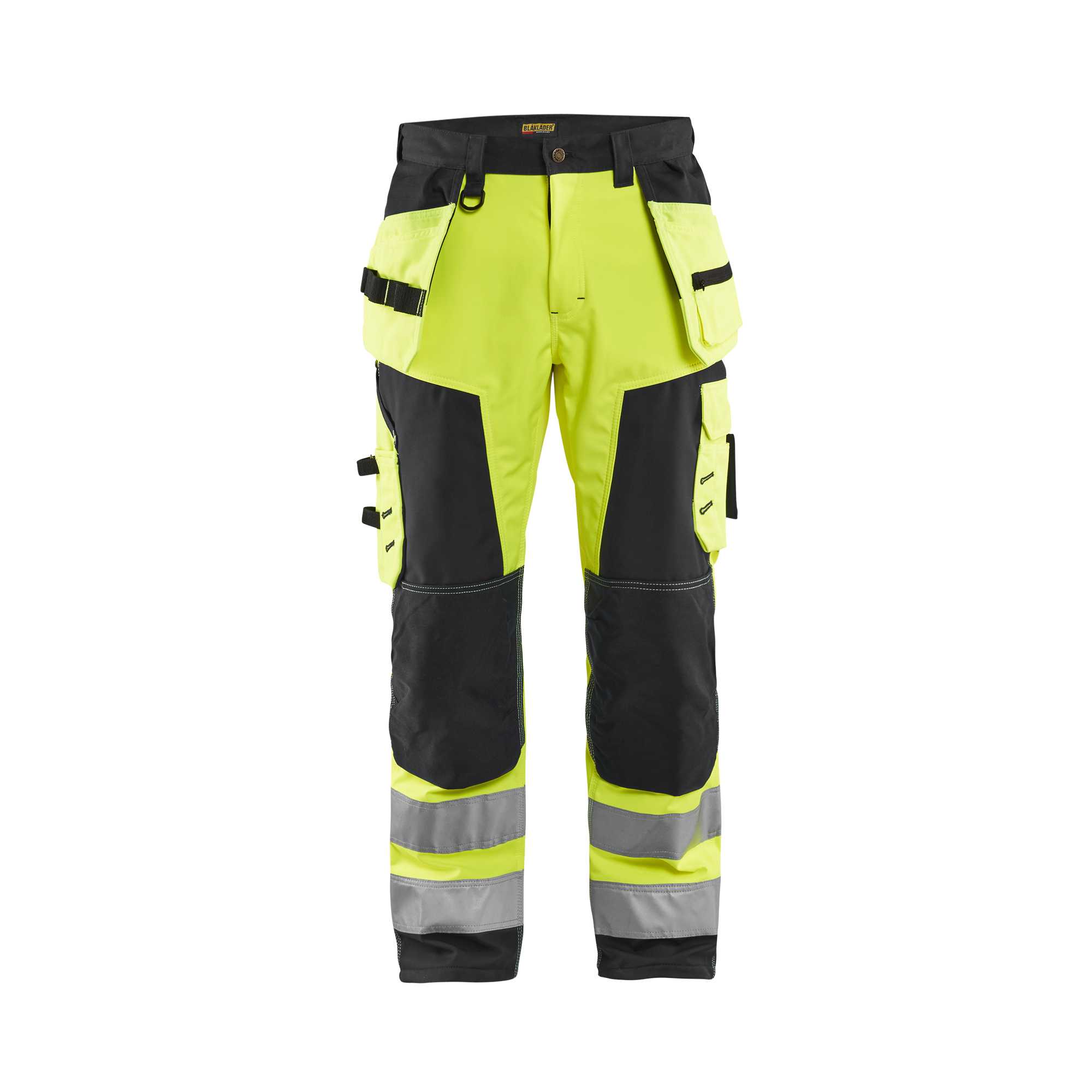 BLAKLADER 15672517 Hi Vis Softshell craftsman trousers Hi Vis Reflective Work Trousers Men - Waterproof