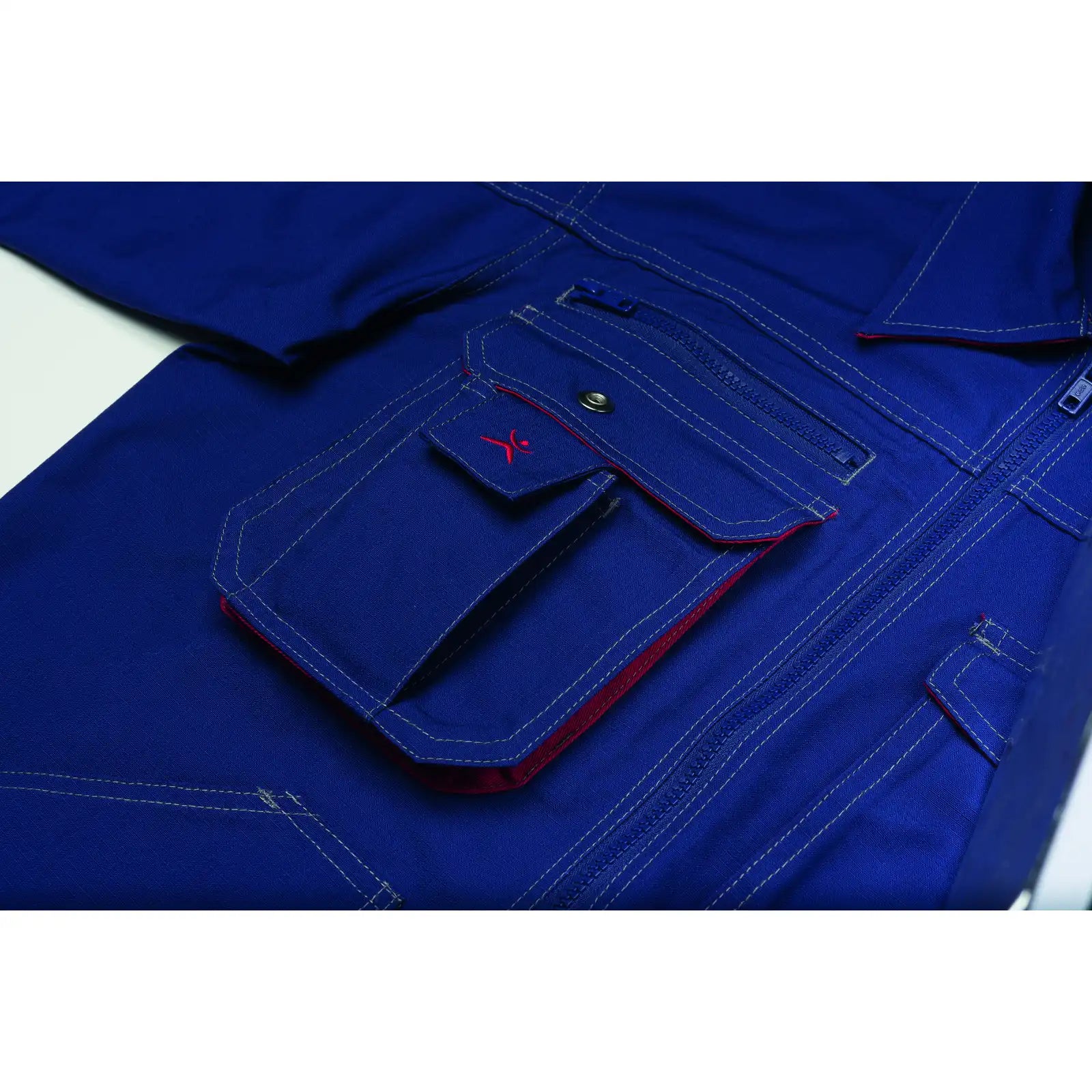 Planam Basalt Bundjacke kornblumenblau/rot 102 kornblumenblau/rot - Extra Detailbild