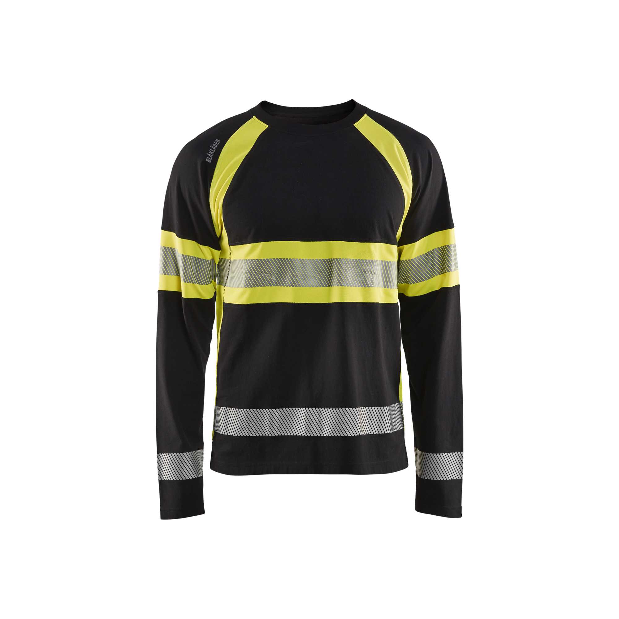 BLAKLADER 35101030 Hi Vis Long Sleeved T Shirt Hi Vis Reflective Long Sleeve Work T-Shirt MEN - 100% Cotton