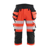 BLAKLADER 11231648 HI VIS PIRATE TROUSERS 4 WAY STRETCH Hi Vis Reflective Work Pirate Bermuda Men - double weave