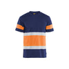 BLAKLADER 33871030 Hi Vis T shirt Hi Vis Reflective Short Sleeve Work T-Shirt MEN - 100% Cotton