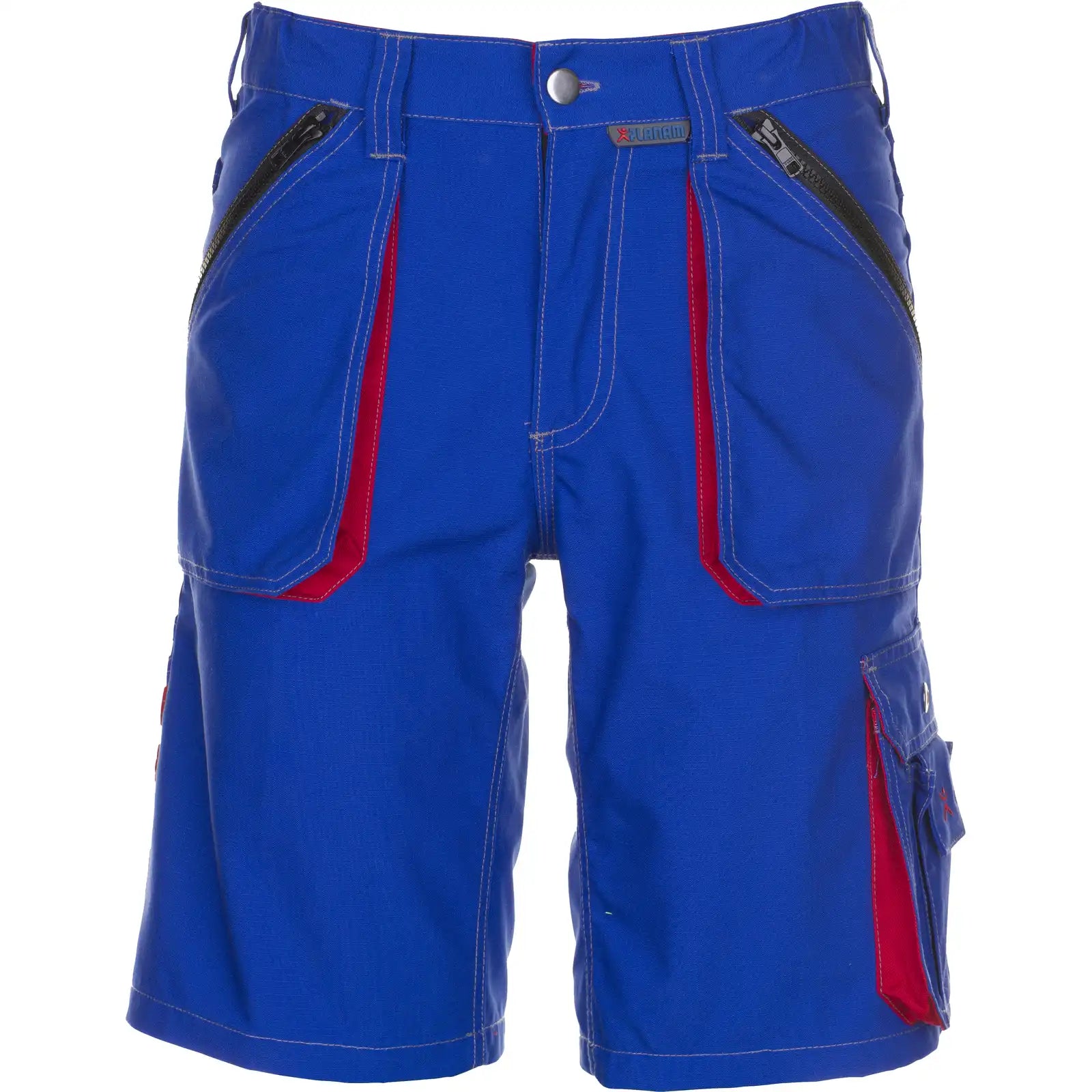 Planam Basalt Shorts kornblumenblau/rot S kornblumenblau/rot - Vorschaubild