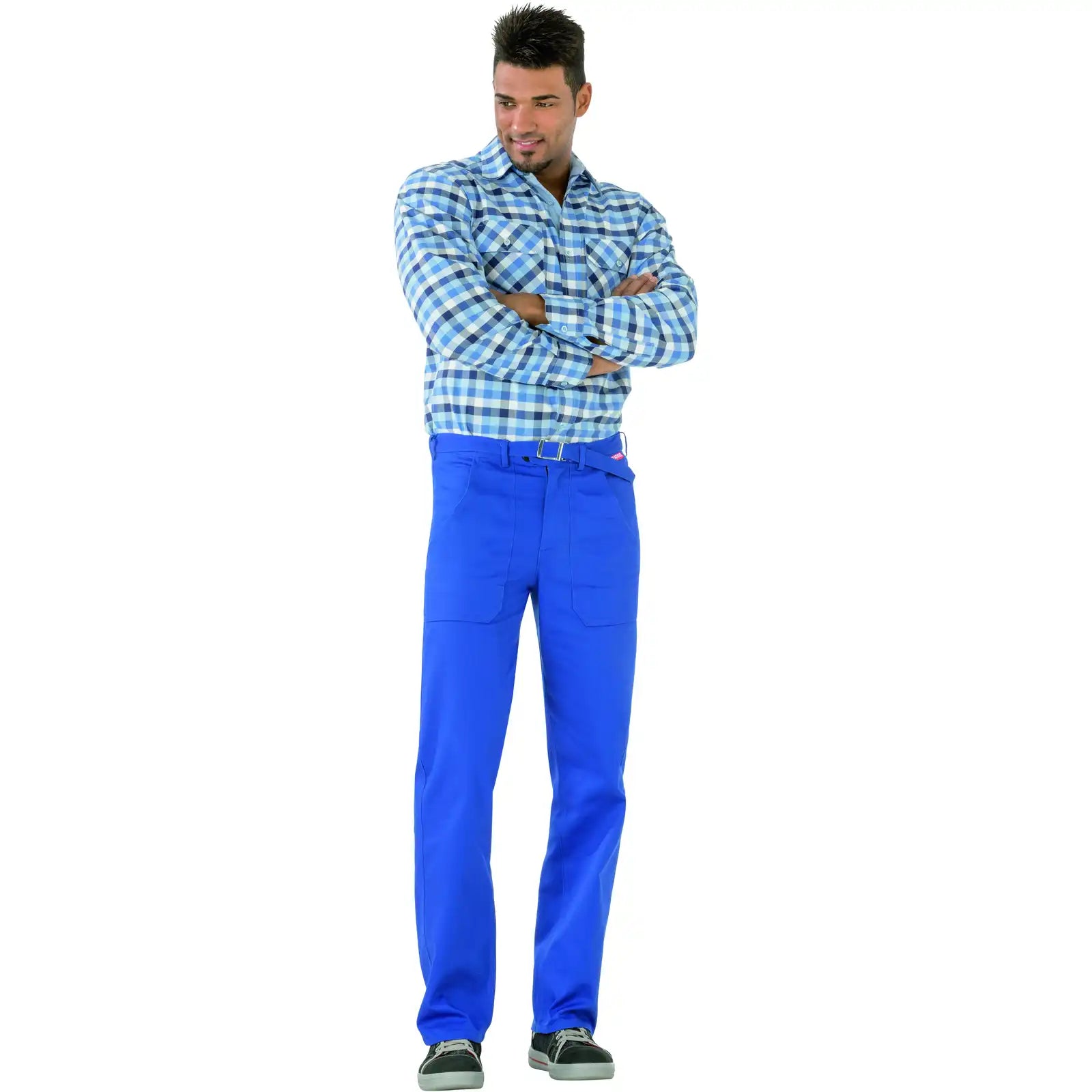 Planam BW 290 Bundhose kornblumenblau 102 kornblumenblau - Produktbild mit Model