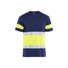 BLAKLADER 33871030 Hi Vis T shirt Hi Vis Reflective Short Sleeve Work T-Shirt MEN - 100% Cotton